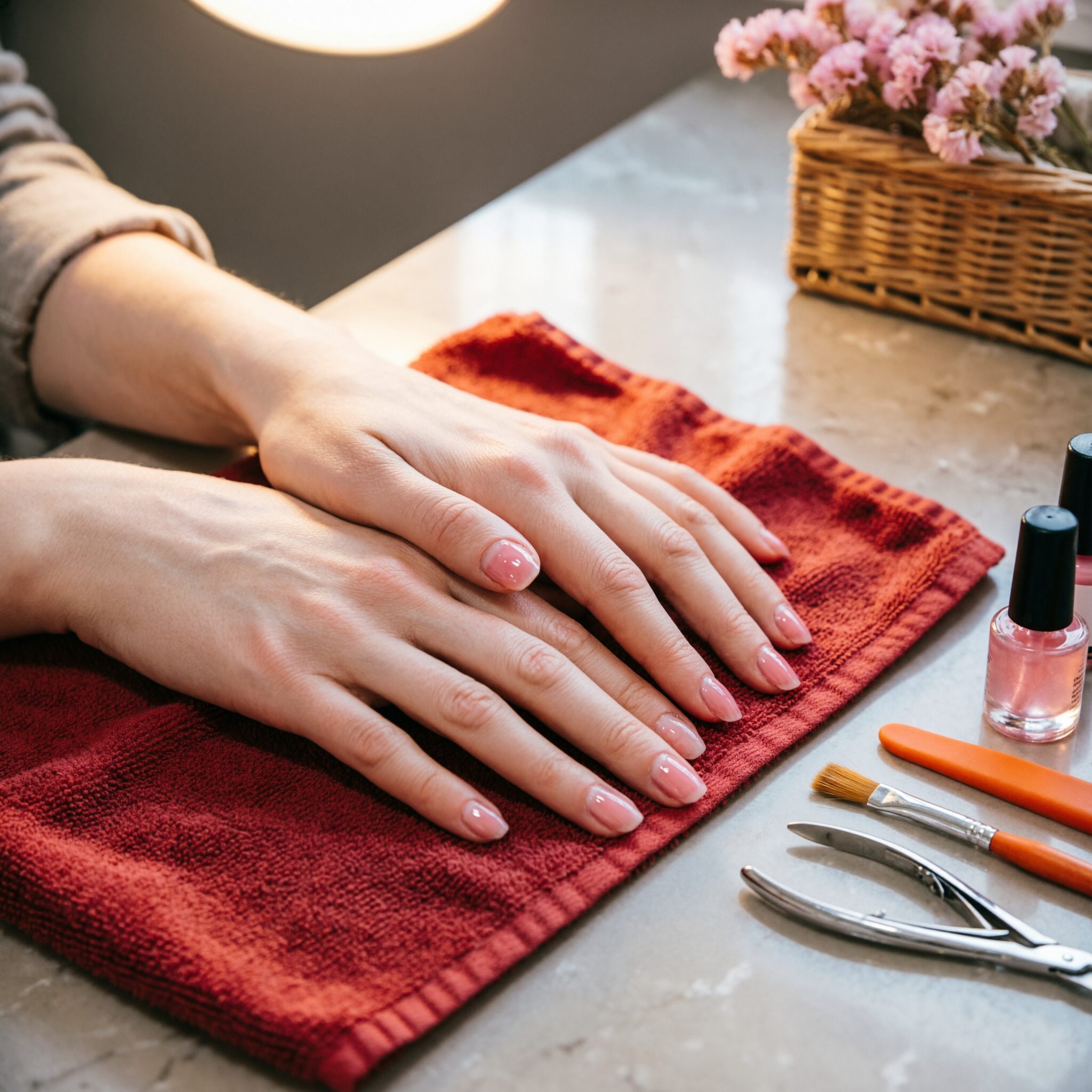 Gel polish manicure